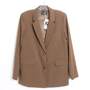 Frank and Oak The Relaxed Single Breasted Blazer Medium Brown